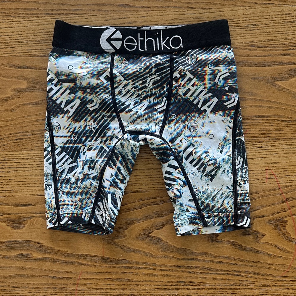 Ethika Black and White Patterned Boxer Briefs